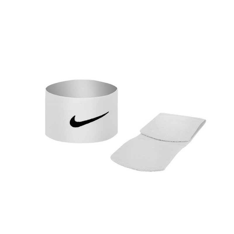 Cinta sujeta espinilleras Nike velcro blanco